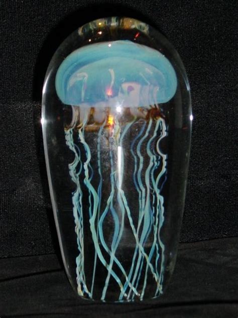 Blue Moon Glass Jellyfish Sculpture Satava Small Size Richard Satava