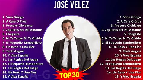 J o s é V e l e z MIX Sus Mejores Éxitos Top Latin Music YouTube