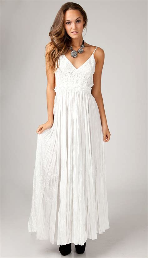 Long White Maxi Dress Dressedupgirl