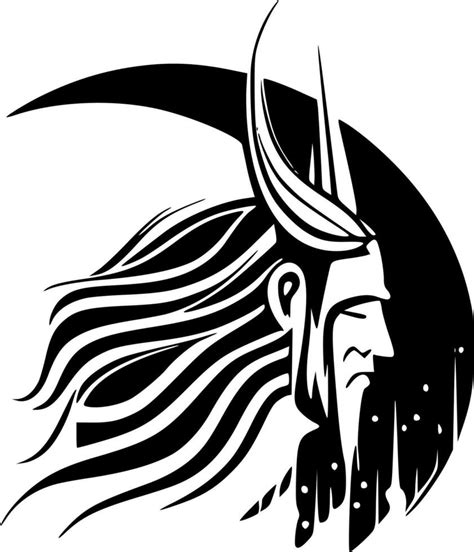 Fantasy Black And White Vector Illustration Vector Art At