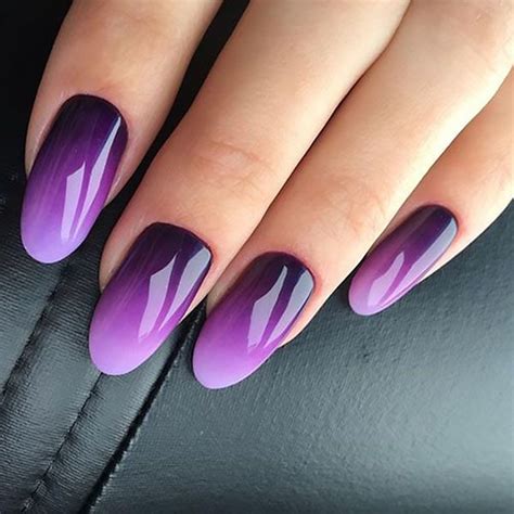 Beautiful Ombre Nail Design Ideas For Purple Nail Art Designs