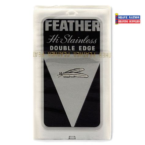 Feather Hi Stainless Double Edge De Razor Blades 5 Pk Shave Nation