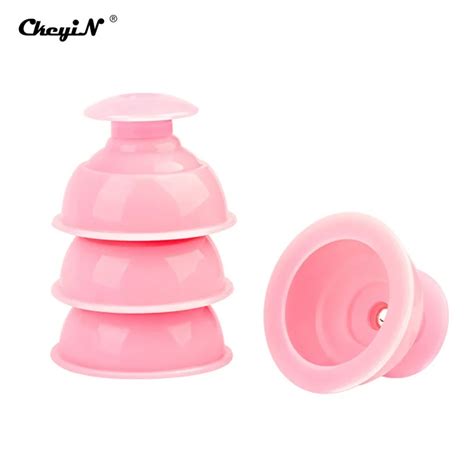 4Pcs Large Size TCM Cupping Therapy Vacuum Cupping Cups Set Silicone Whole Body Massager Promote ...