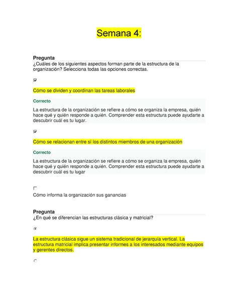 Semana Aministracion De Proyectos Semana Pregunta Cu Les De Los