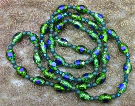 Peacock Eye Gablonz Bohemian Foil Beads