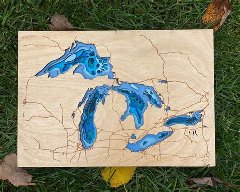 Great Lakes Lake Depth Map National Museum Of The Great Lakes