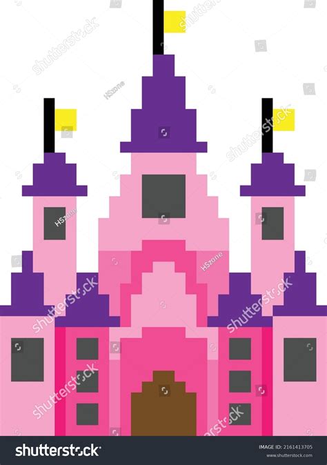 Castle Pixel Art Vector Illustration Castle Stock Vector (Royalty Free) 2161413705 | Shutterstock