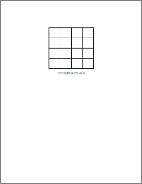 Free Blank Sudoku Grids