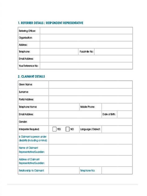 Word Printable Medical Referral Form Template Printable Forms Free Online