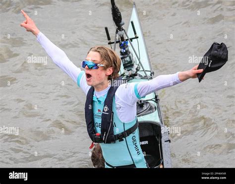 London UK 26th Mar 2023 Cambridge Cox Jasper Parish Raises His Arms