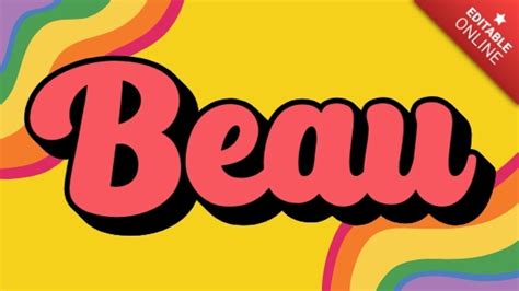 Beau Retro Groovy Love Text Effect Generator