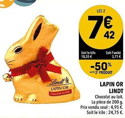 Offre Lapin Or Lindt Chez Supeco