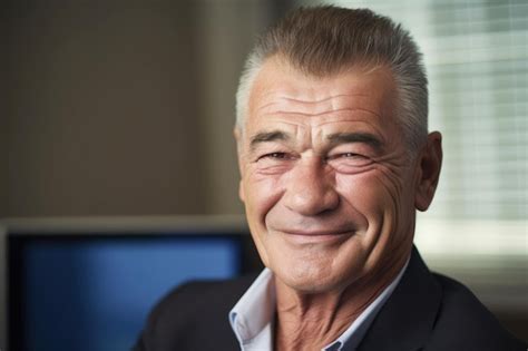 Premium AI Image Portrait Of A Mature Businessman Smiling At His
