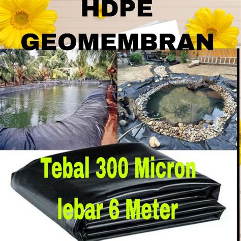 Jual Hdpe Geomembran Tebal 300 Micron Lebar 6 Meter Kolam Ikan