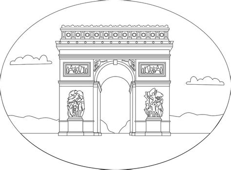 Dibujos De Arco Del Triunfo 3 Para Colorear Para Colorear Pintar E