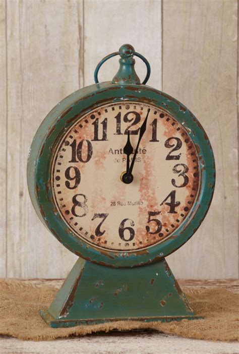 Black Farmhouse Table Clock