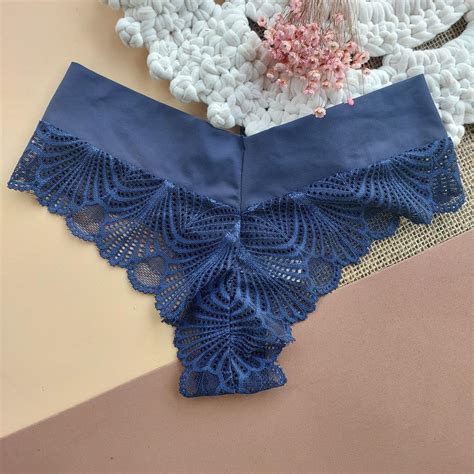 Conjunto Lingerie Renda Azul Marinho Lizlu Modas