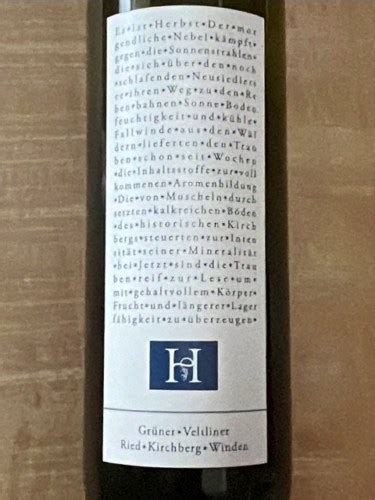 H Pler Ried Kirchberg Winden Gr Ner Veltliner Vivino Us