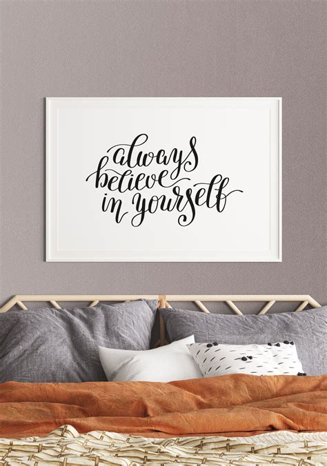 Affiche Citation Always Believe In Yourself Artcamia