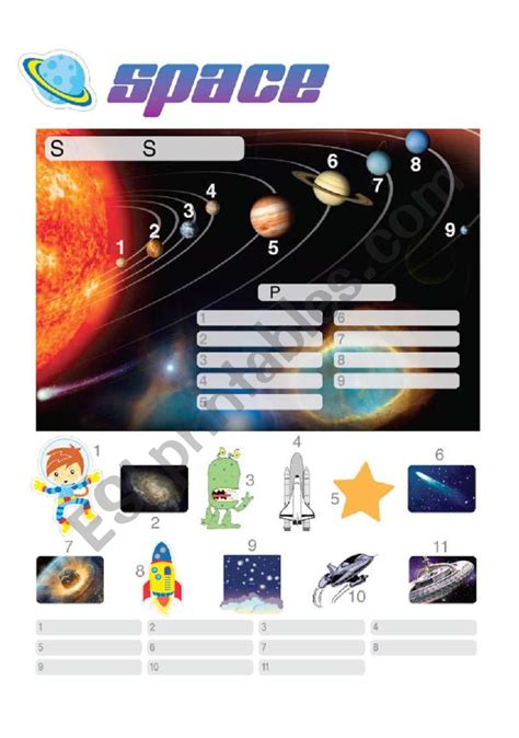 Space Esl Worksheet By Andres Rocket