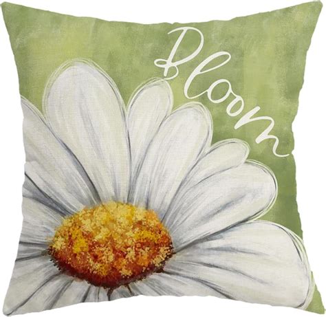 Amazon Aacors Spring Pillow Cover X Inch Daisy Bloom