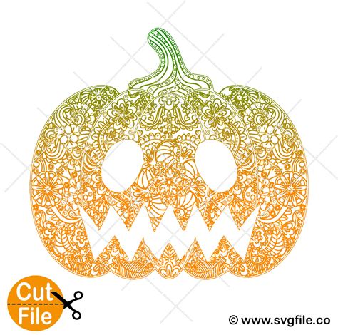 Pumpkin Mandala svg 001 - Svgfile.co - 0.99 Cent SVG Files - Life Time Access