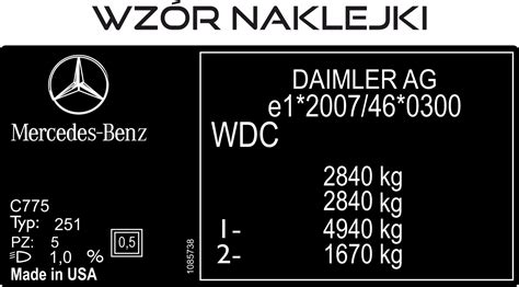 NAKLEJKA TABLICZKA ZNAMIONOWA MERCEDES KAŻDY MODEL 0 za 85 zł z Nakło