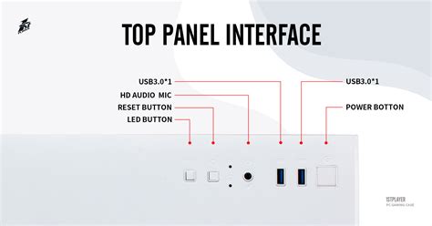 1st Player Mv5 Tp White Micro Atx Double Sided Tempered Glass Gaming