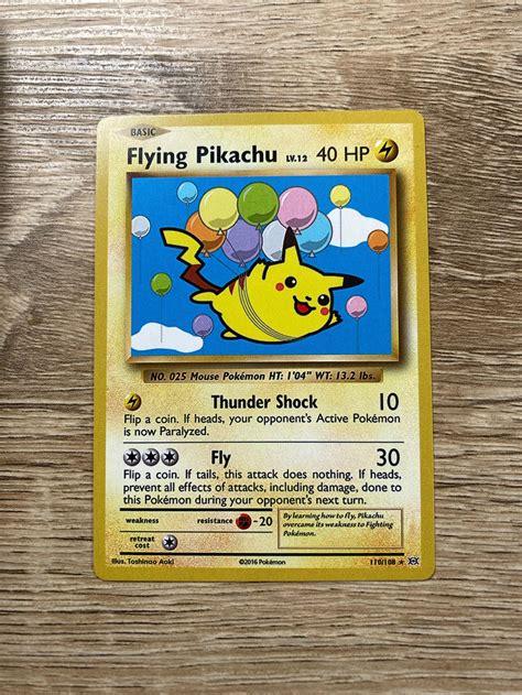 Flying Pikachu Custom Made Pokémon Card Promo Non Holo Etsy