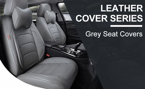 Amazon Tiehesyt Gray Car Seat Covers Full Set Breathable Leather