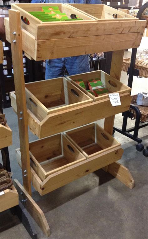 Rustic Wood Retail Store Product Display Fixtures Shelving Retail