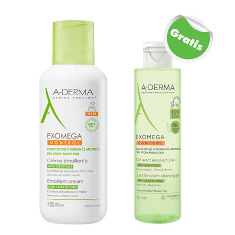 A Derma Exomega Control Krema 400 Ml Exomega Gel 2u1 200 Ml Gratis