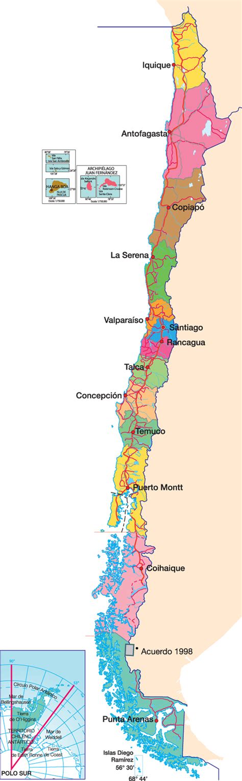 mapa de chile icarito