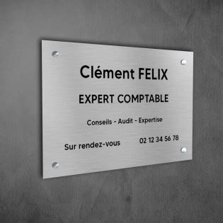 Plaque Professionnelle Personnalisable En Pvc Pour Expert Comptable