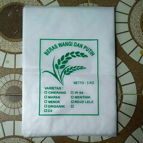 Jual PUSAT PLASTIK KEMASAN BERAS 5 KG TERLENGKAP BERBAGAI MACAM CAP