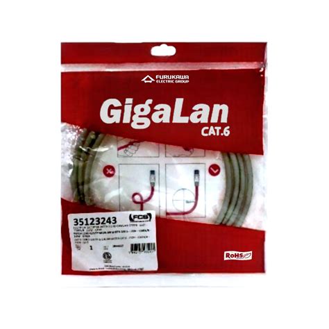 Patch Cord Cat6 2M Furukawa Gigalan Cinza