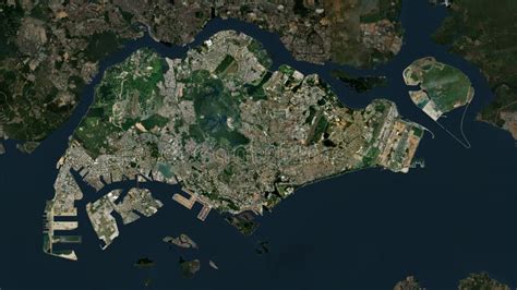 Singapore Highlighted. High-res Satellite Stock Illustration - Illustration of overlay, planet ...