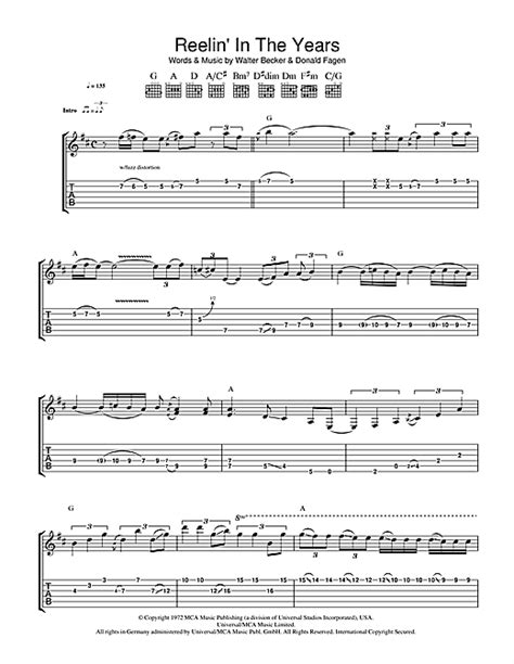 Steely Dan Reelin In The Years Sheet Music And Printable PDF Music