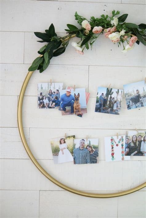 Make This Photo Display From A Hula Hoop Lolly Jane