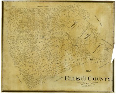 Map of Ellis County – Legacy of Texas