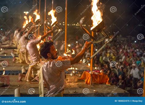 Ganga Aarti Ceremony Performed By Young Priests At Dasashvamedh Ghat