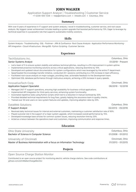 5 Application Support Manager Resume Examples And Guide For 2024