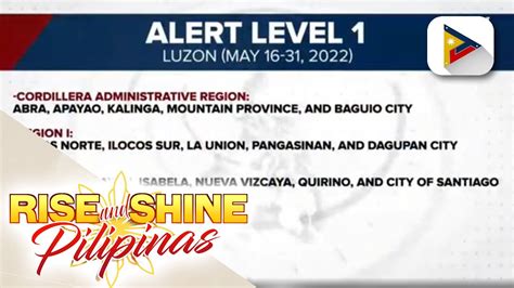 Ncr At Ilan Pang Lugar Sa Bansa Mananatili Sa Alert Level Hanggang