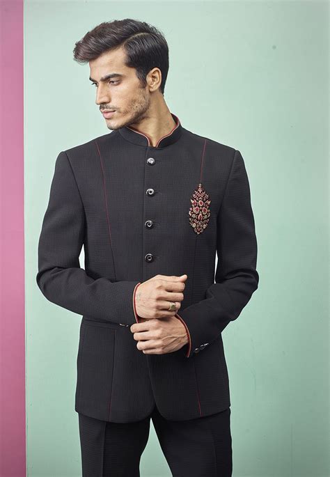 Black Colour Indian Jodhpuri Suit