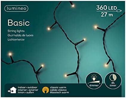 Lumineo Lichterkette Basic Klassisch Warm 360 LED S 27 Meter