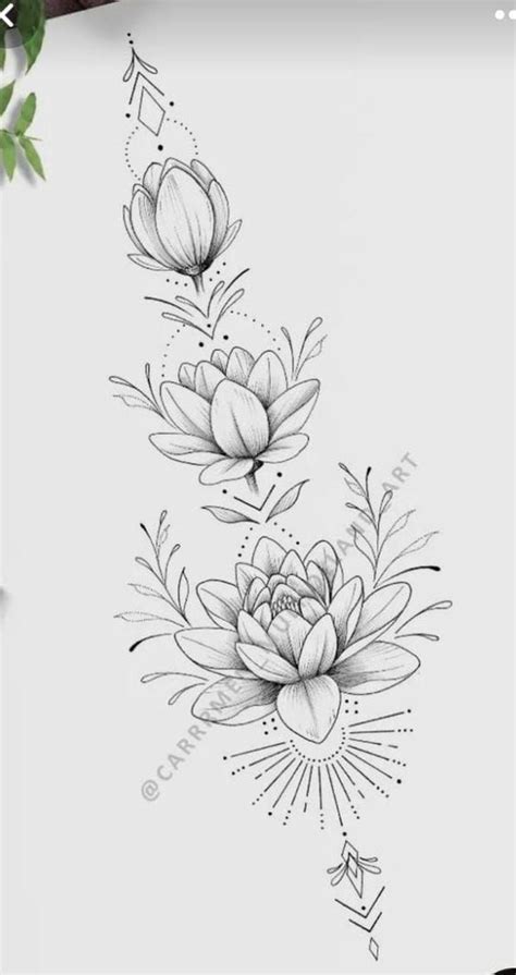 Chrissy369 I Will Create A Beautiful Flower Tattoo Design For You For