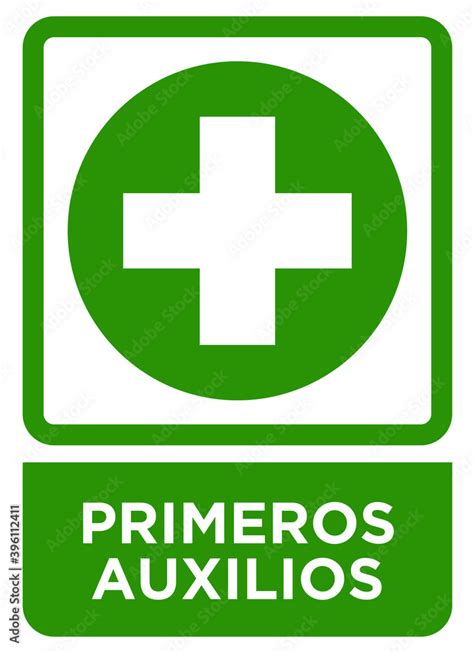 Primeros Auxilios Cartel O Se Al Stock Vector Adobe Stock