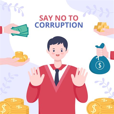 modelo de plano de fundo anticorrupção ilustração em vetor plana dos ...
