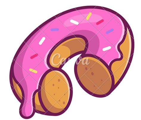 Doughnut Cartoon Vector Illustration