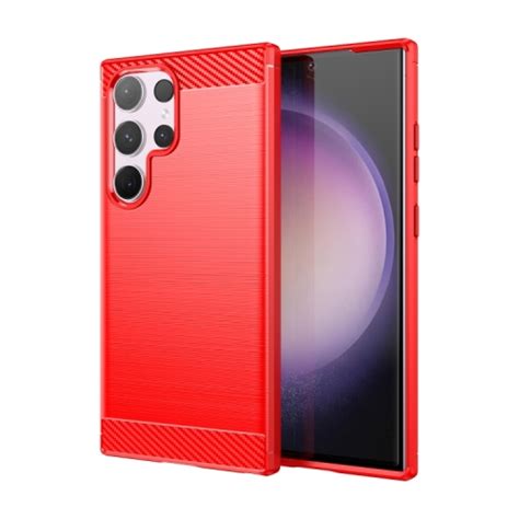 Capa Galaxy S Ultra Tpu Escovado Vermelho